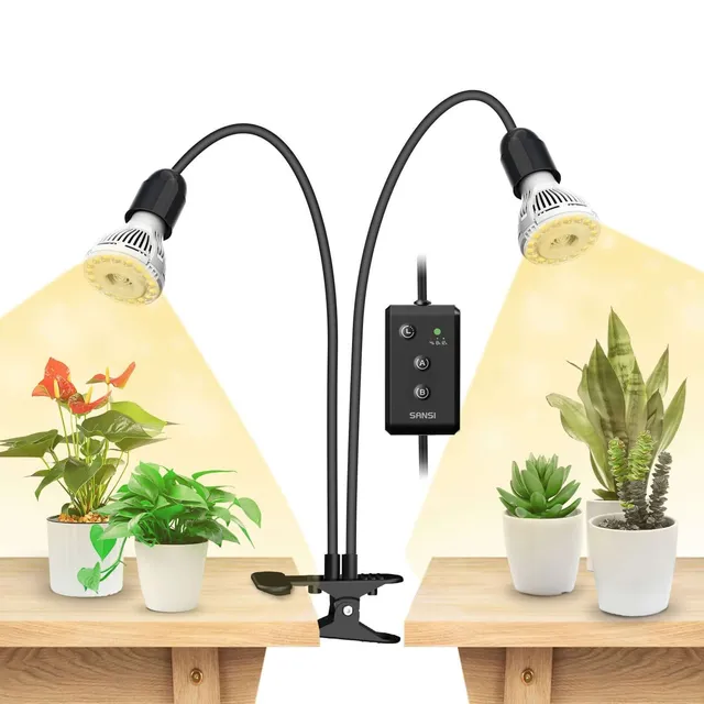 SANSI Two-Head Clip Grow Light