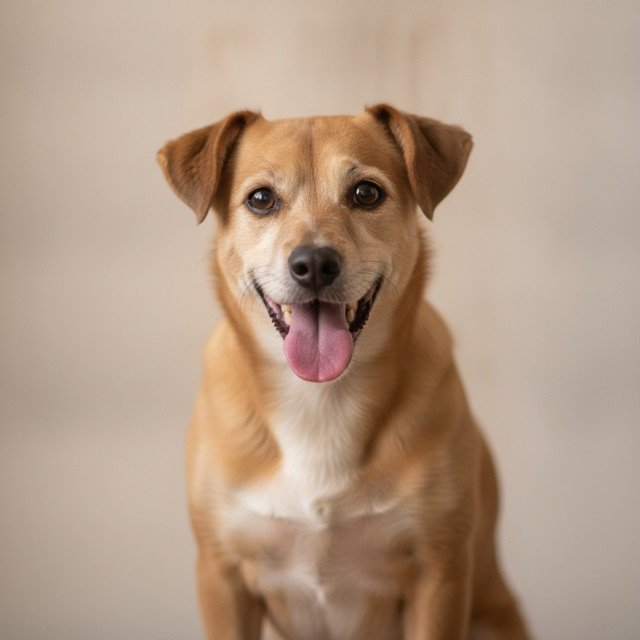 The same dog on day 47, happy and thriving
